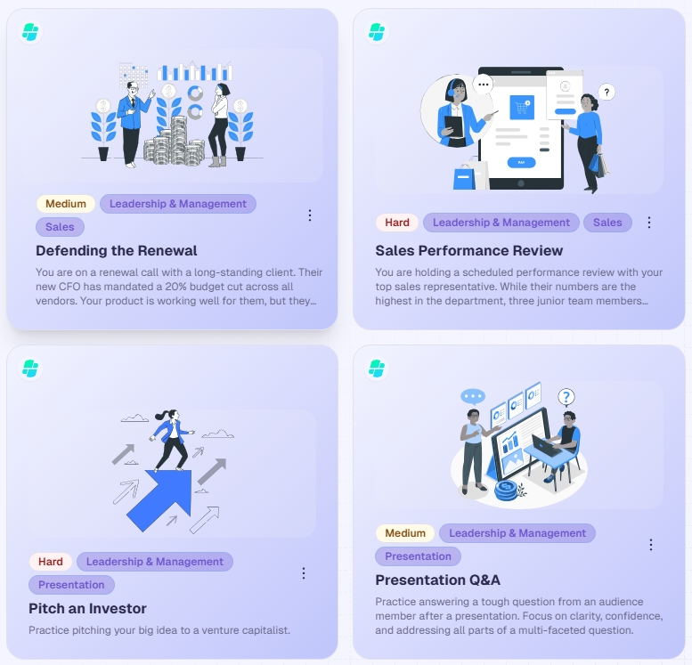 TrackPoint — Practice real conversations with AI coaching characters